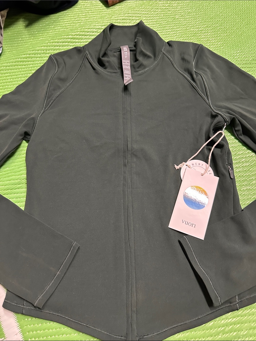 Vuori Dark Olive Full-Zip Utility Jacket